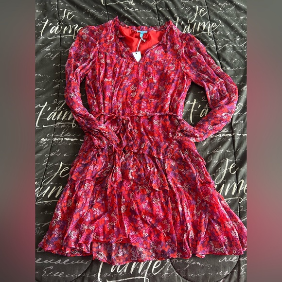 NWT Draper James Brandi Tie Waist Dress Ditsy Floral - Picture 4 of 9